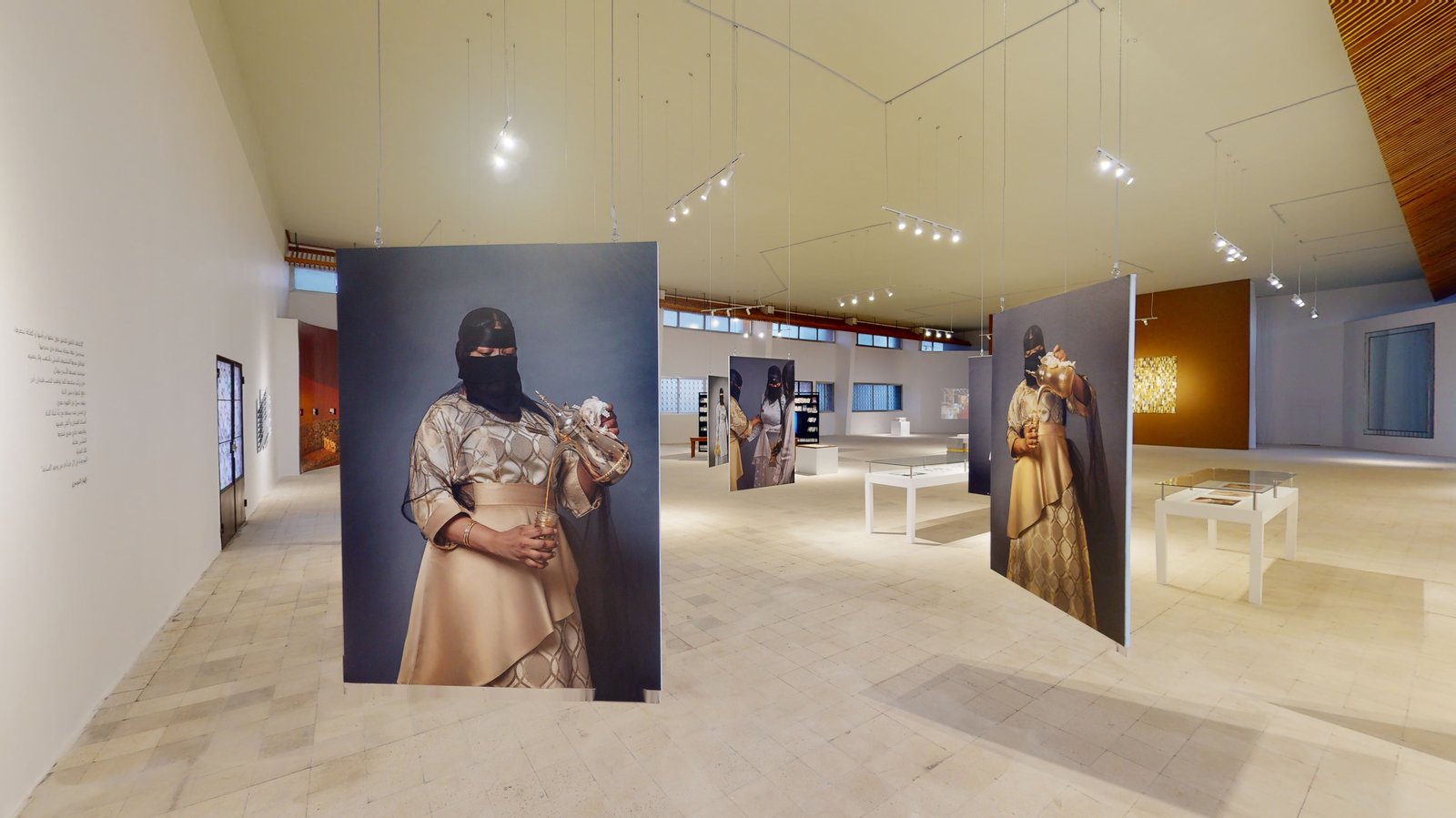 Azeema exhibition at Misk Art Institute, Riyadh, captured in a Matterport 3D virtual tour