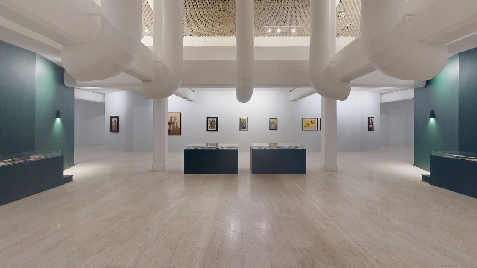 Echoing the Land exhibition at Misk Art Institute, Riyadh, captured in a Matterport 3D virtual tour