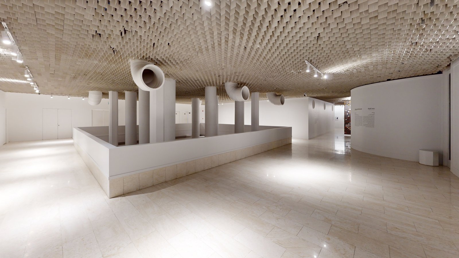 Misk Art Grant 2023: Tracing the Absent exhibition in Riyadh, captured in a Matterport 3D virtual tour