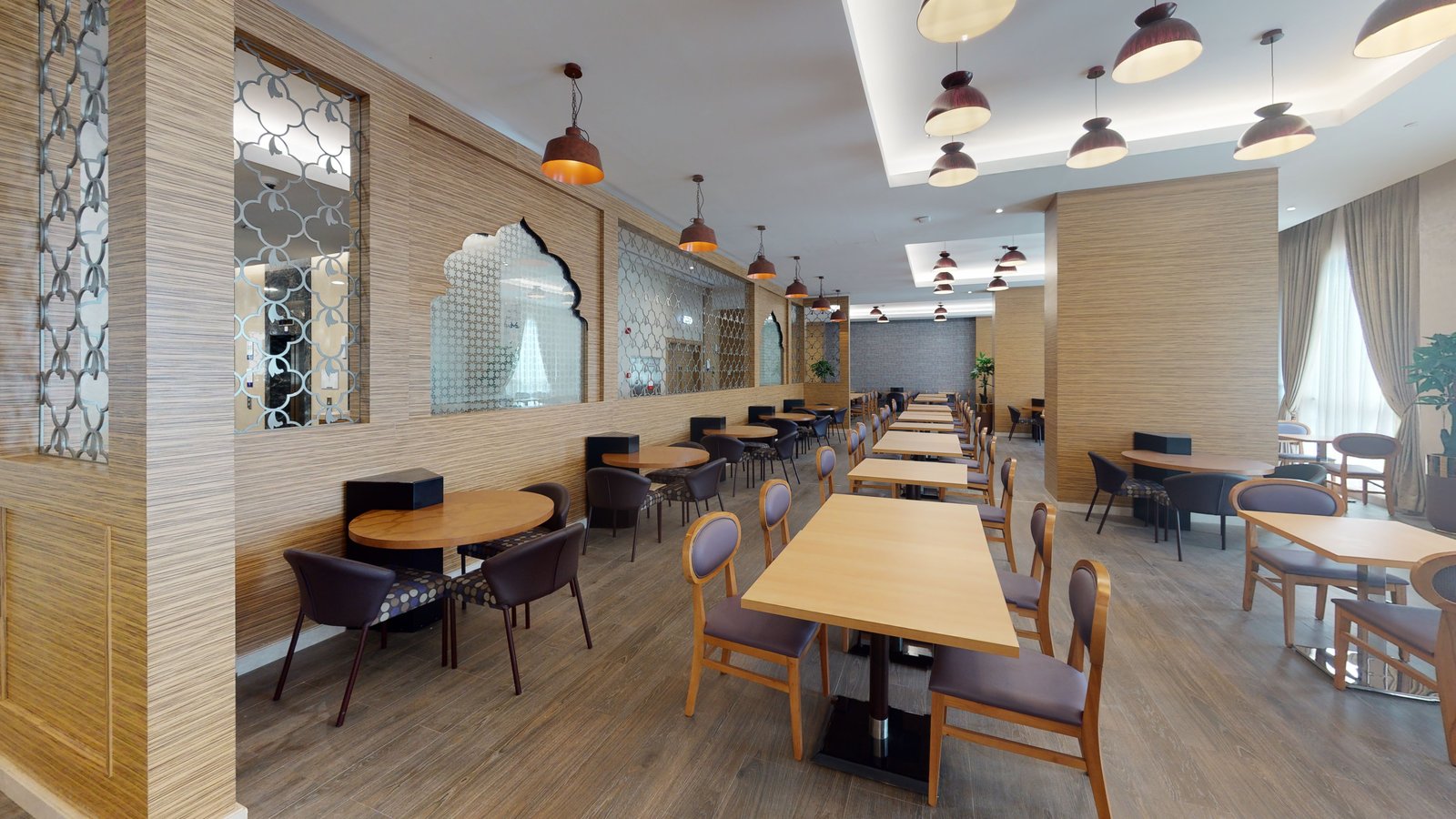 Dining spaces at Novotel Makkah Thakher City, captured in a Matterport 3D virtual tour