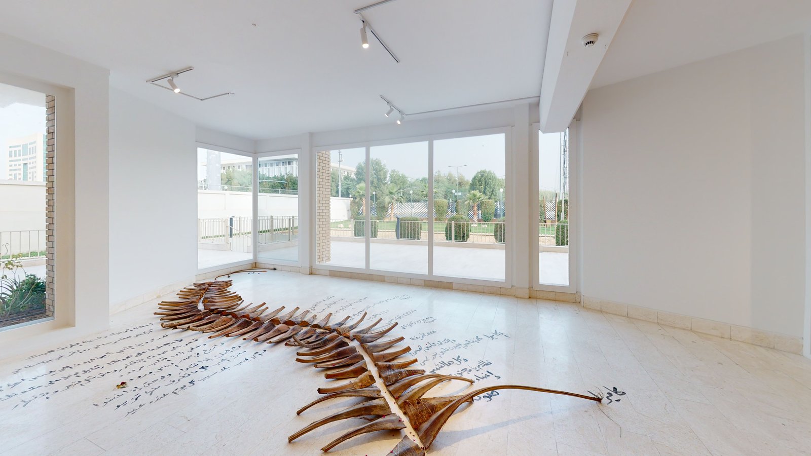 Re-appearing Imaginaries exhibition at Misk Art Institute, Riyadh, captured in a Matterport 3D virtual tour